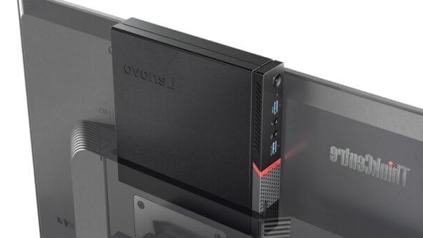Lenovo ThinkCentre m700 and Pencil on White Background